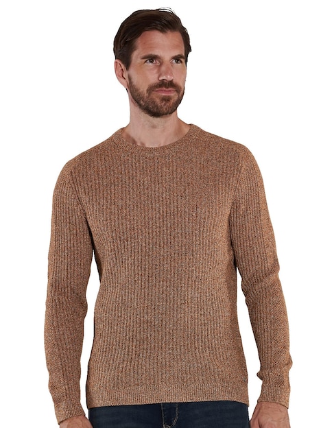 Herren Pullover meliert , Dunkelorange