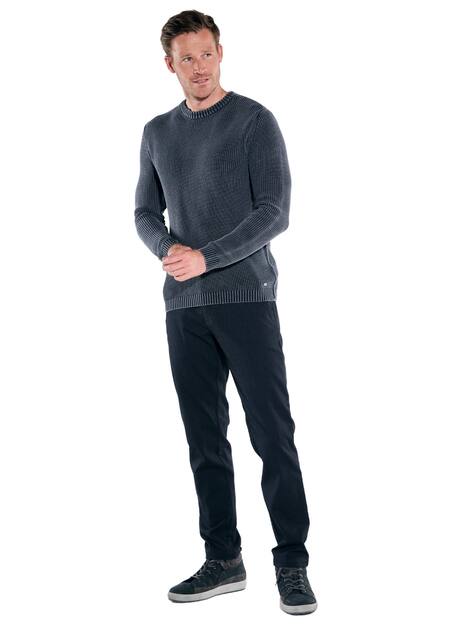 engbers Herren Pulllover strukturiert , Saphirblau