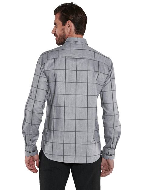 engbers Herren Langarm-Hemd kariert , Grau