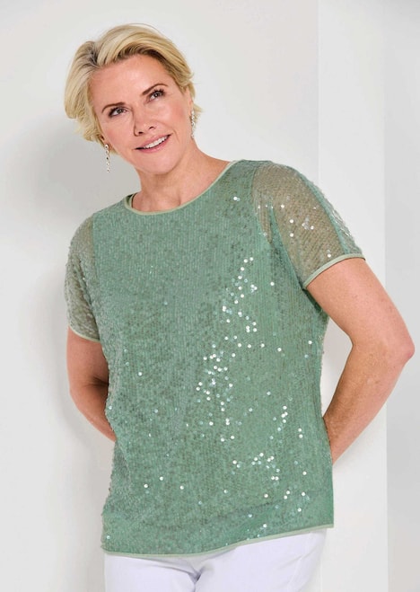 Schlupfbluse in schimmerndem Design