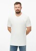 Baumwoll-T-Shirt mit Logo-Print und V-Neck