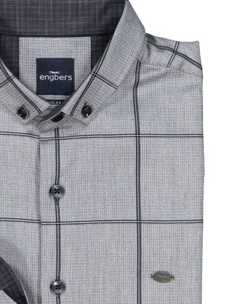 engbers Herren Langarm-Hemd kariert , Grau