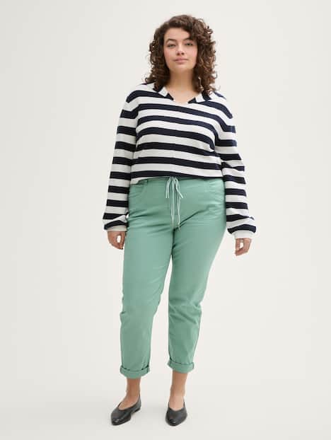 Tom Tailor Women PLUS Hosen & Chino Plus Size - Cropped Slim Hose