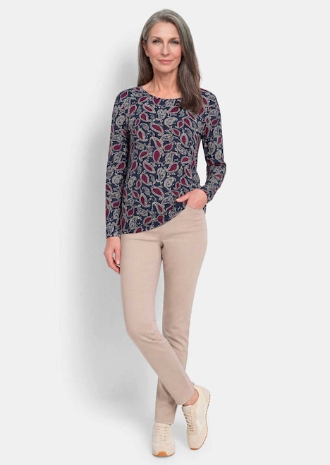 Viskoseshirt mit Paisley-Druck