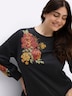 Sweatshirt Sweatshirt mit Blüten-Applikationen Langarm keine Angabe