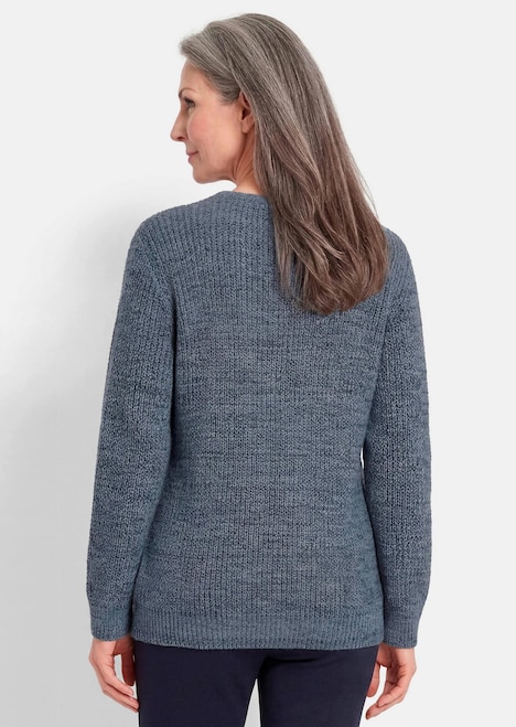Strickpullover mit V-Ausschnitt