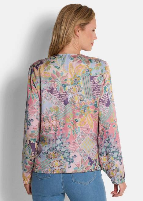 Satinjacke mit Patch-Design