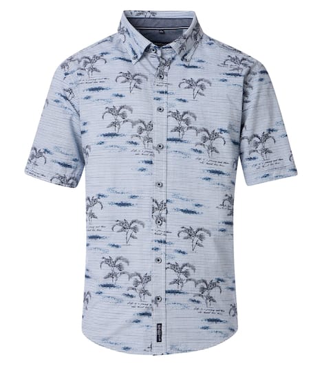 Freizeithemd Kurzarm gestreift Casual Fit