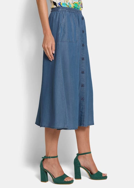 Tencel-Rock mit Taschen