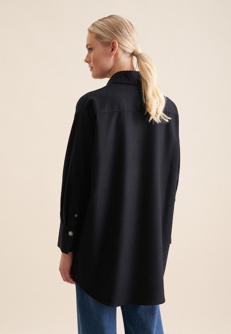Damen Longbluse - Uni Melange