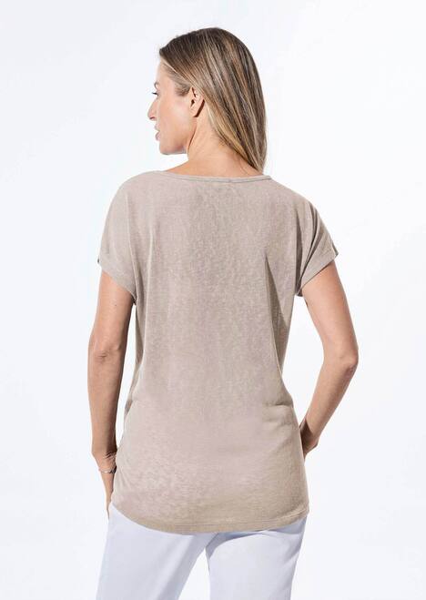 Shirt in Leinenoptik