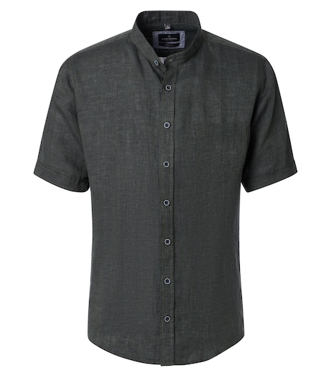 Leinenhemd Kurzarm uni Casual Fit