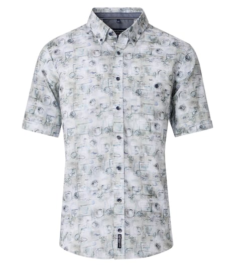 Freizeithemd Kurzarm Print Casual Fit