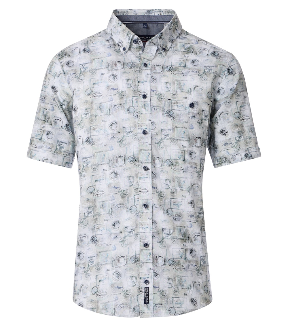 Freizeithemd Kurzarm Print Casual Fit
