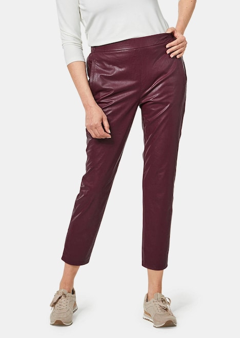 Bequeme Schlupfhose in Lederoptik