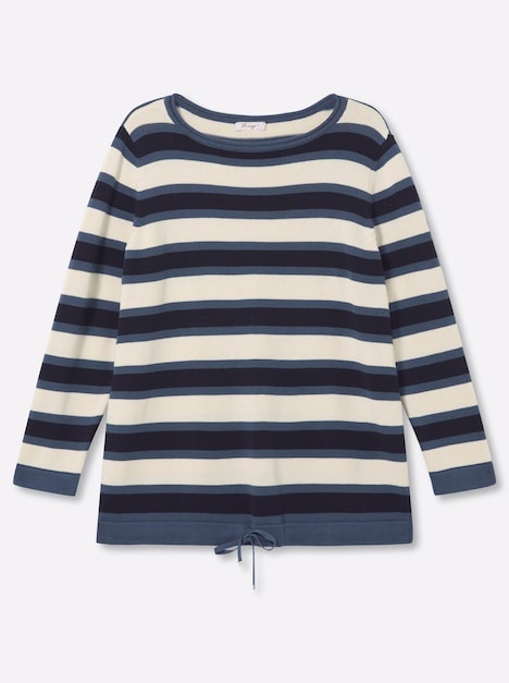 Langarm-Pullover Strickpullover im Colour-Blocking Langarm