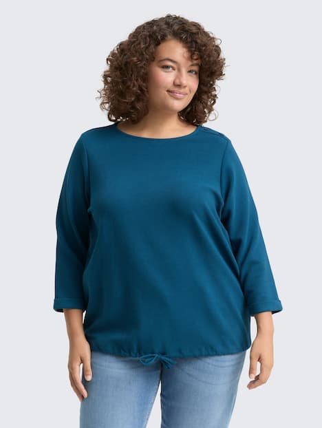 Langarmshirt mit Knopf-Details