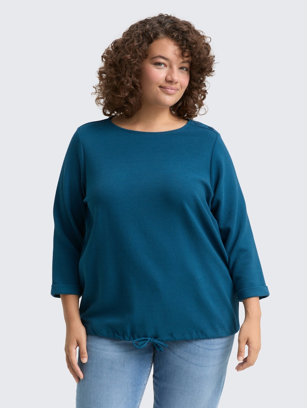Langarmshirt mit Knopf-Details