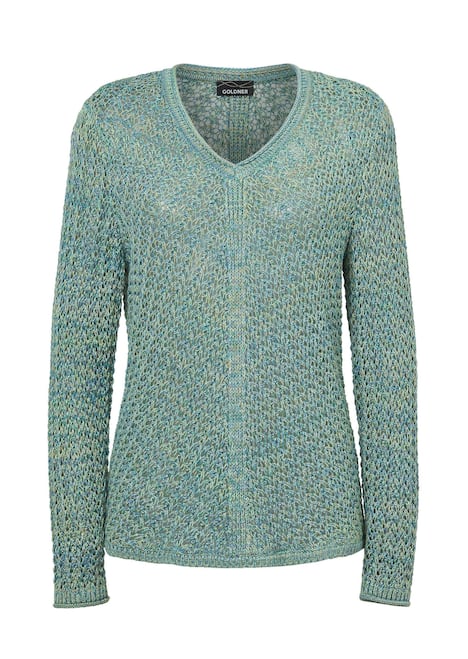 GOLDNER Tricot pullover Gebreide pullover met V-hals