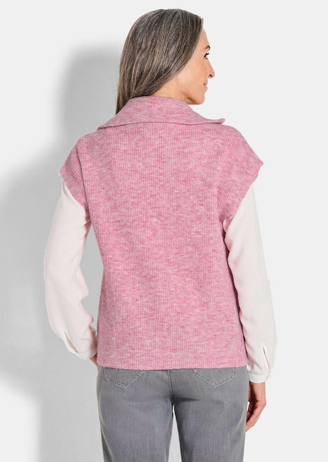 GOLDNER Tricot vest Tricot vest met ritssluiting