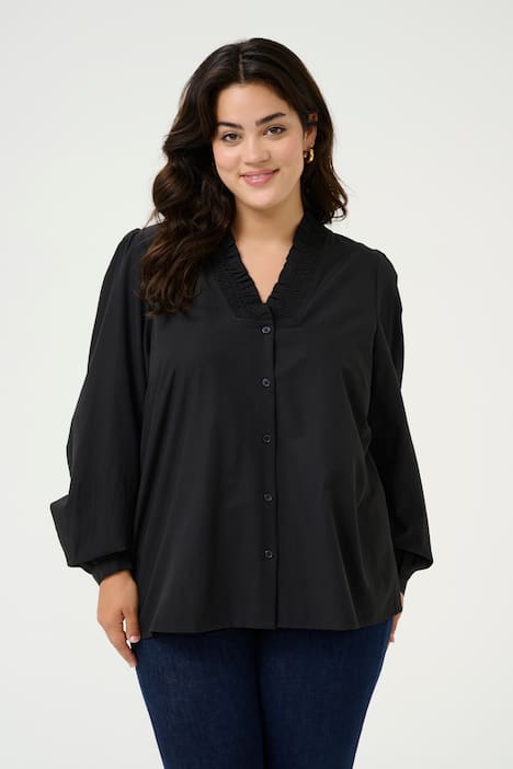 Langarm-Bluse Regular fit