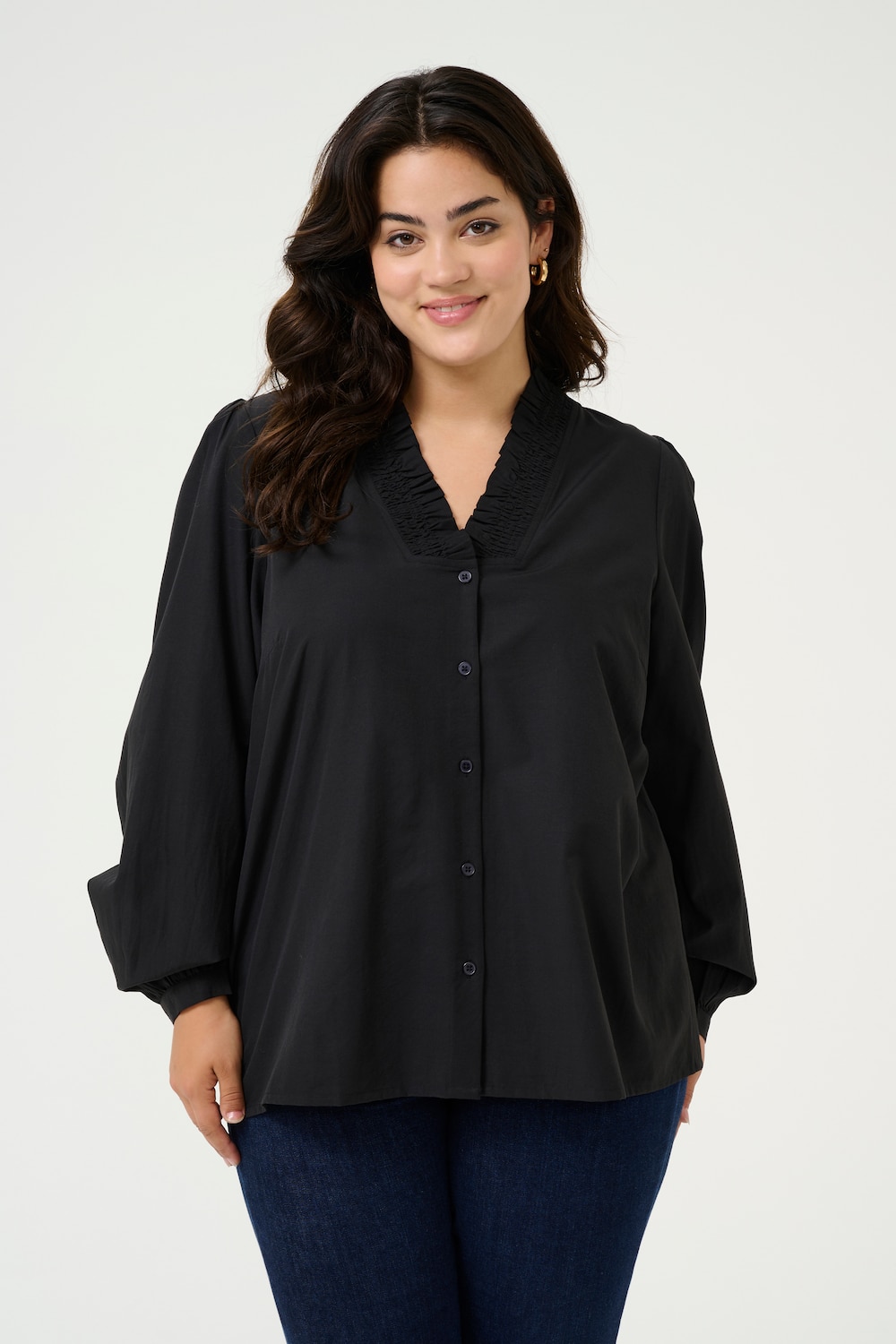 Langarm-Bluse Regular fit