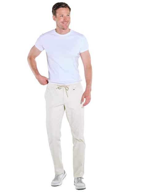 engbers Herren Chino mit Tunnelzug , Naturweiss