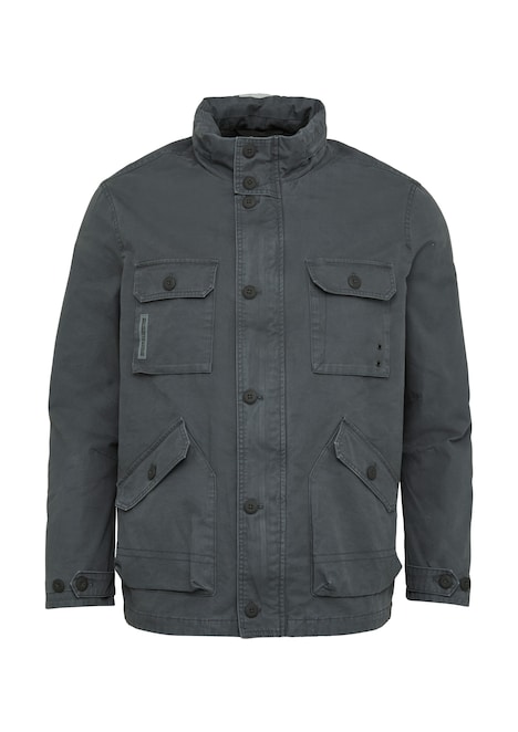 Jacke im Utility-Stil mit Kapuze im Kragen