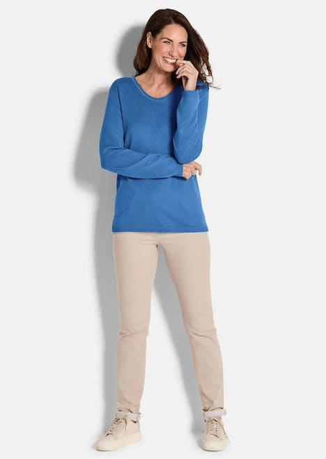 GOLDNER Tricot pullover Tricot pullover van katoen en viscose