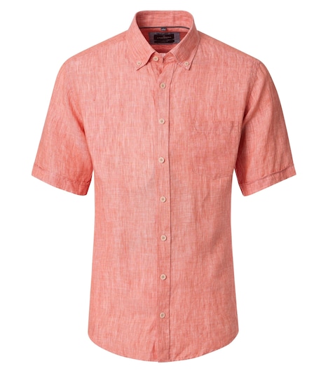 Leinenhemd Kurzarm uni Casual Fit