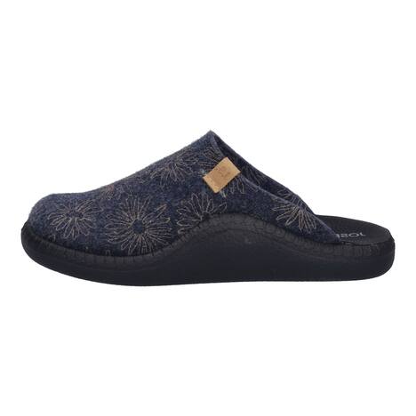 Damen Hausschuh Monaco D 04, dunkelblau-kombi
