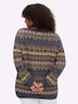 Pullover Langarm Jacquard Sonstiges Muster Ohne Kragen