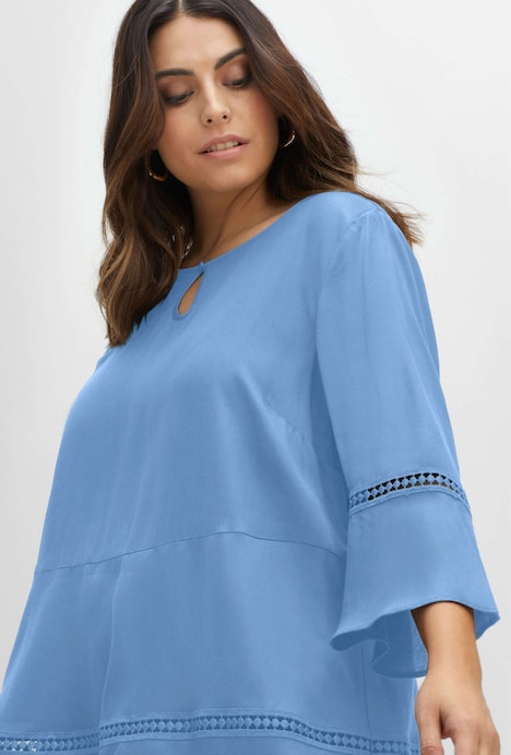 Tunika 3/4-Arm Uni Ohne Kragen