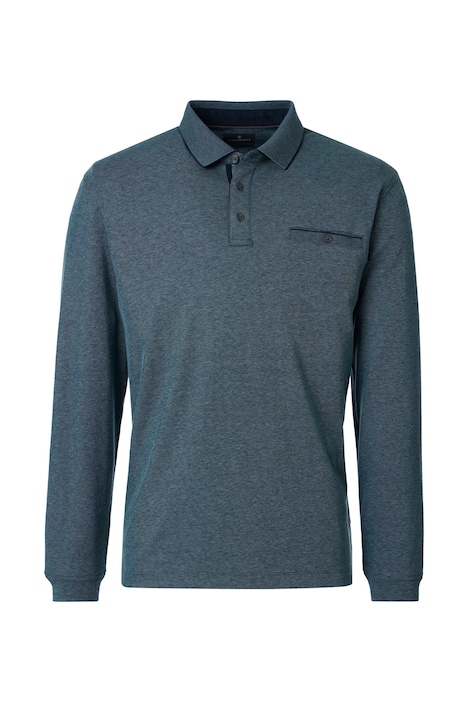 Polo-Shirt Langarm uni