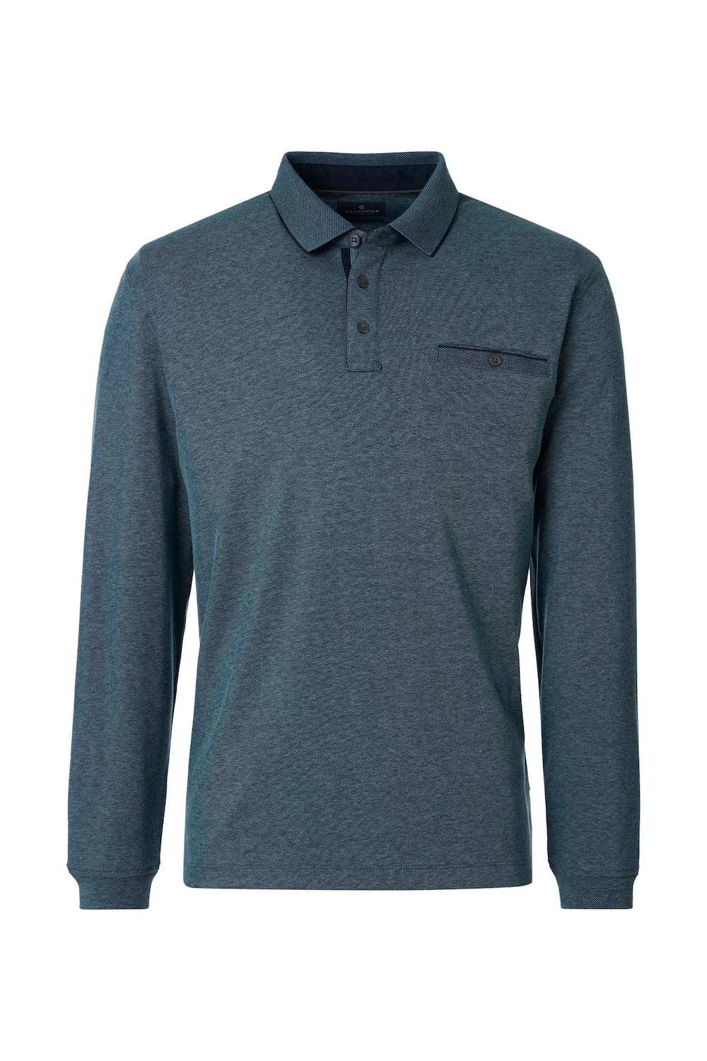 Polo-Shirt Langarm uni