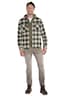 Herren Flanell-Overshirt , Oliv