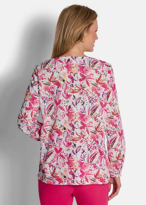 Druckbluse mit floralem Design