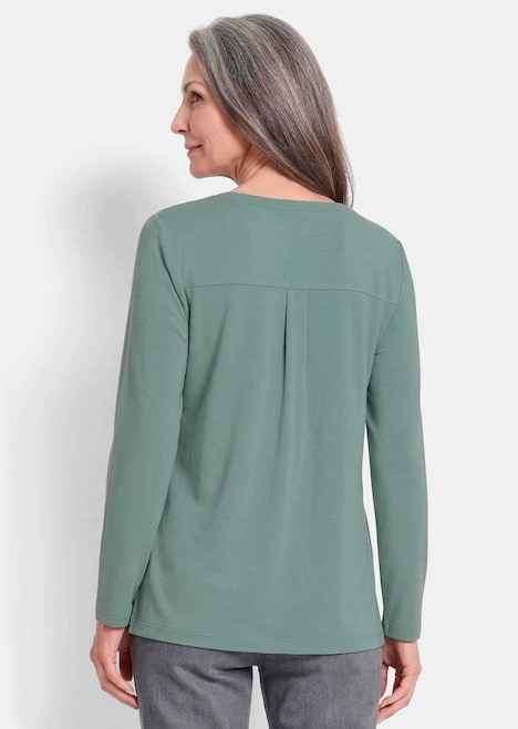 Elegantes Chiffonshirt mit Jersey-Details