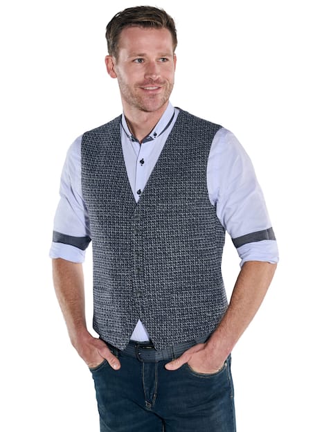 engbers Herren Weste in Strickoptik , Saphirblau