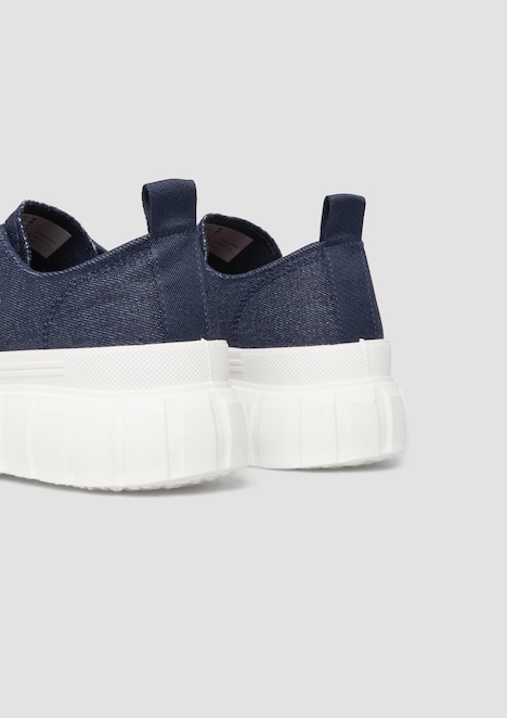 Textil-Sneaker mit Plateau-Sohle