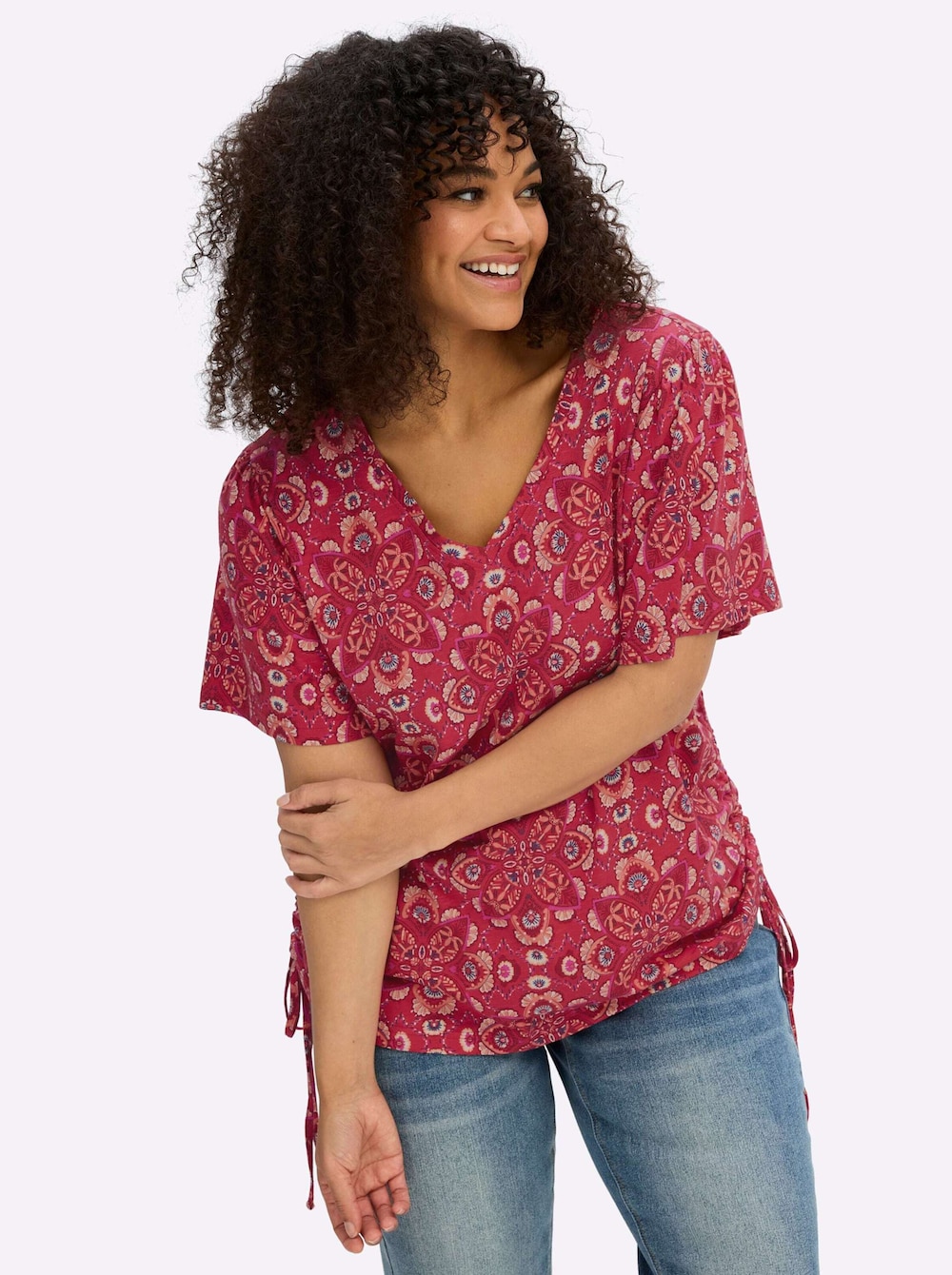 T-Shirt Kurzarm Ohne Kragen