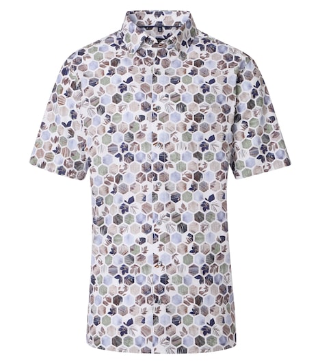 CASAMODA Businesshemd Kurzarm Print Comfort Fit