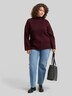 Loose Fit Strickpullover mit Stehkragen