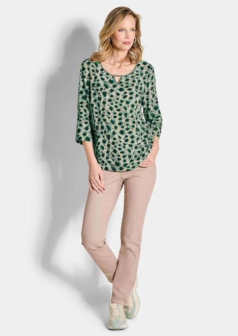 GOLDNER Blouse met print Gedessineerde blouse van pure viscose