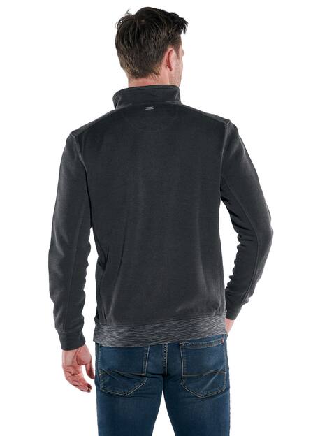engbers Herren Sweatshirt mit Strukturwechsel , Anthrazit