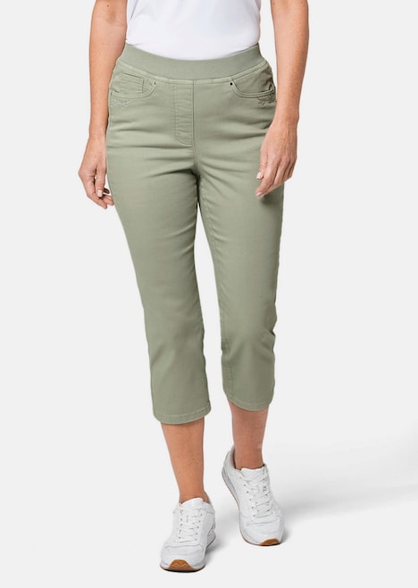 3/4-Jeansschlupfhose Louisa mit bequemen Jerseybund und Stickerei