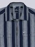 Herren Gestreiftes Overshirt in Strickoptik , Marineblau