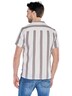 Herren Gestreiftes Overshirt mit Hawai-Kragen , Beige