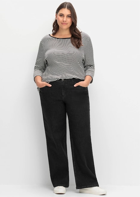 Weite Jeans Uni