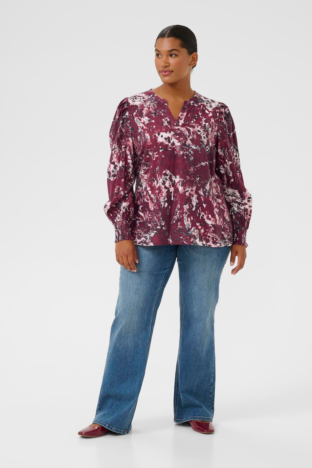 Langarm-Bluse Regular fit
